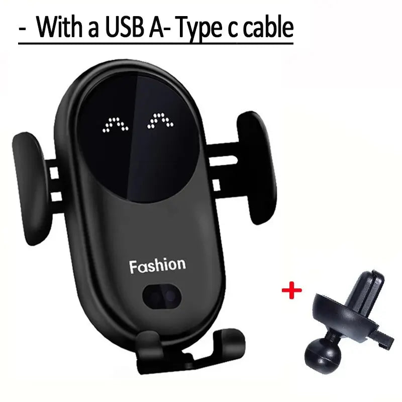 30W Automatic Clamping Infrared Induction Car Wireless Charger Stand for IPhone 11 12 13 14 Pro Max Samsung Galaxy S20 21 Plus