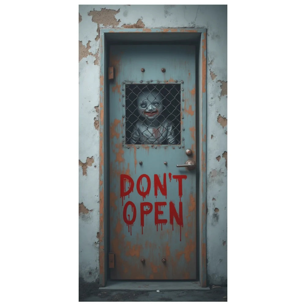 Halloween Door Decorations Horror Moon Night Dead Tree Scary Cemetery Pumpkins Door Cover Banner Halloween Front Door Porch Back