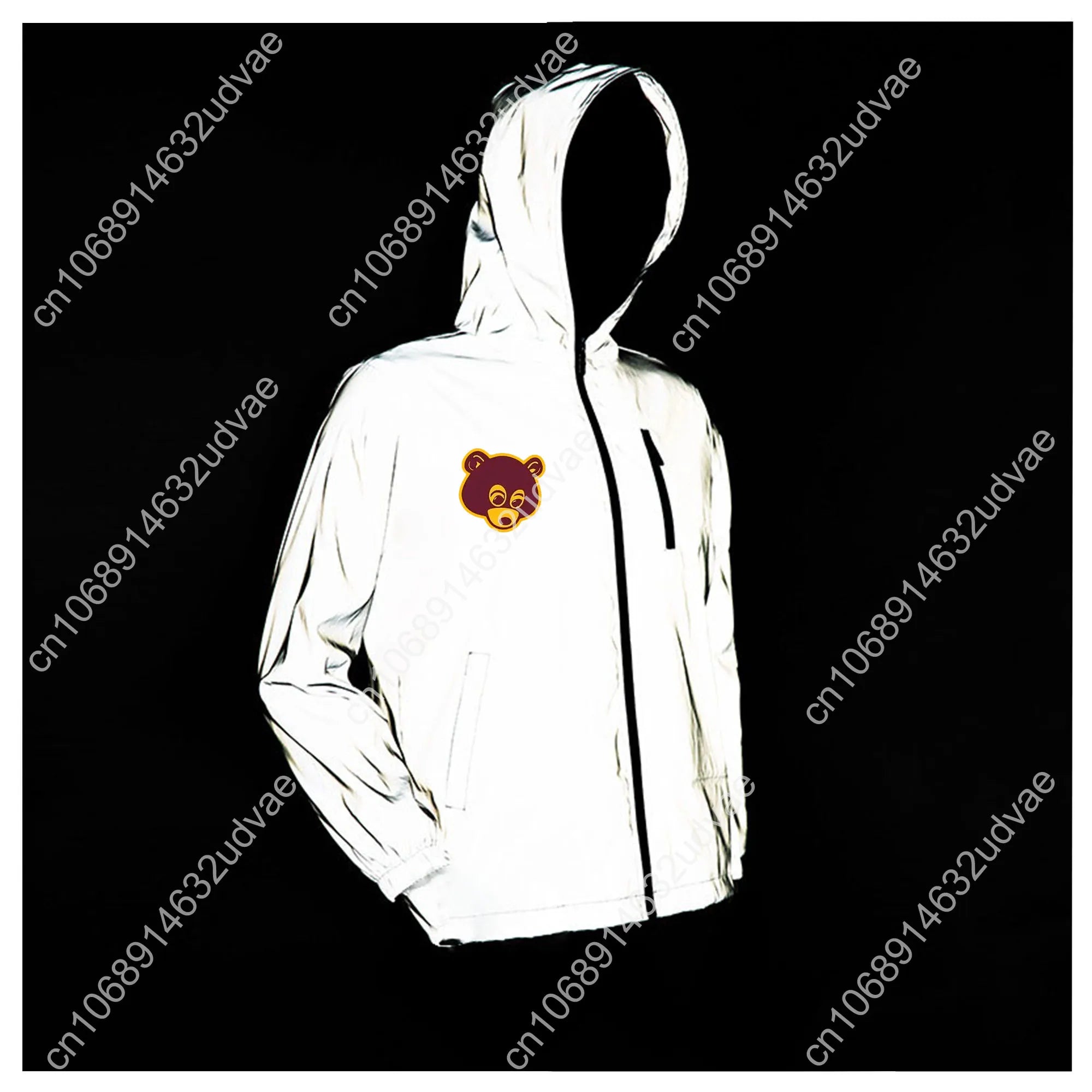 Kanye West Reflective Jacket Mens Womens Coat Hooded Windbreaker Runing Pocket Jackets Cycling Hiking Zipper Customized Hoodie