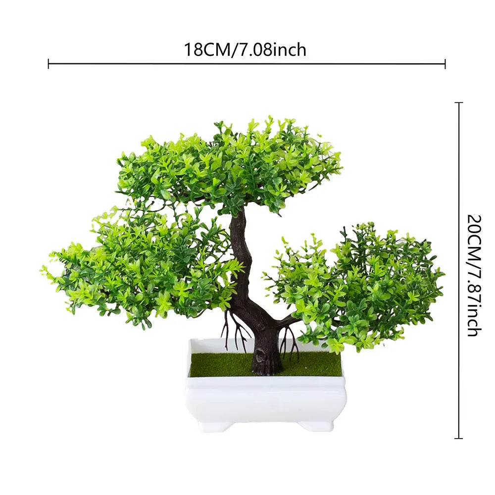 A set of artificial bonsai trees, plants, new homes, decorations for Christmas, Halloween, Easter, Hanukkah, and Thanksgiving