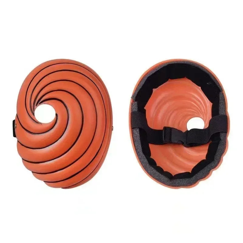 Halloween Uchiha Obito Cosplay Costume and Mask Cartoon Full Face Resin Party Mask Cosplay Props Best Gift for Anime Fans