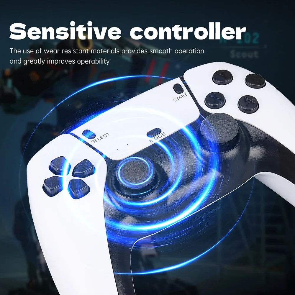 M15 Game Stick 4K Retro Video Game Console 64GB 20000+Games Handheld Game Console with Wireless Gamepads Controller HDMI Output
