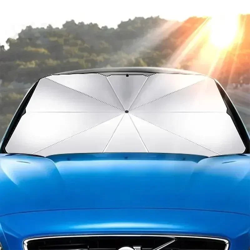 Folding Car Sunshade Umbrella for Windshield Mesh sunshade side window Summer UV Protection Parasol for Car Window Easy Storage