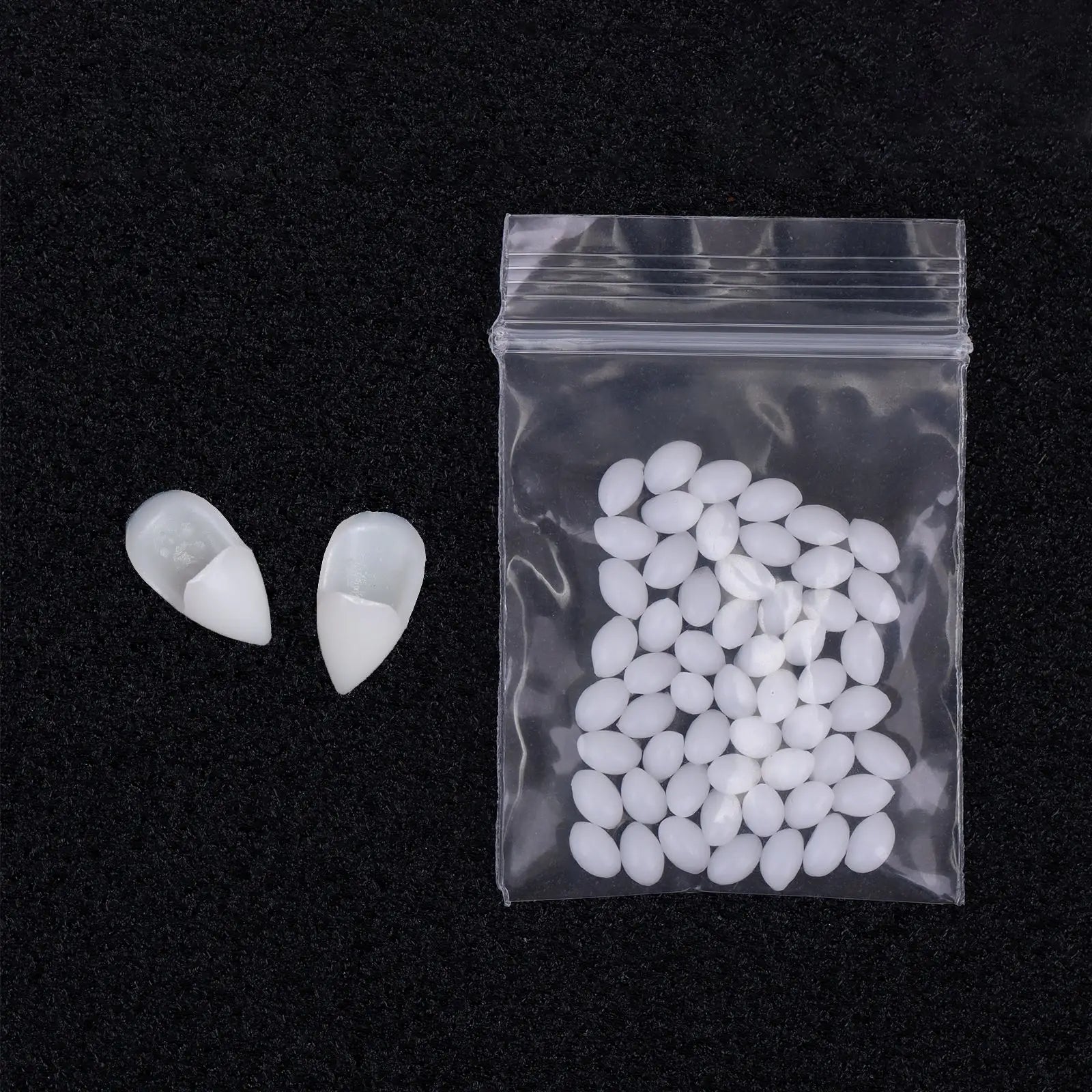 1 Pair Halloween Vampire Teeth Fangs Dentures Prop Party Costume DIY Cosplay Props Decor False Teeth Resin Fangs With Solid Glue