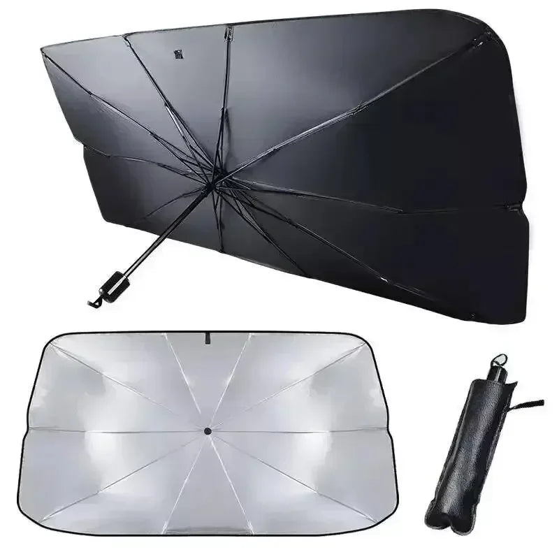 Folding Car Sunshade Umbrella for Windshield Mesh sunshade side window Summer UV Protection Parasol for Car Window Easy Storage