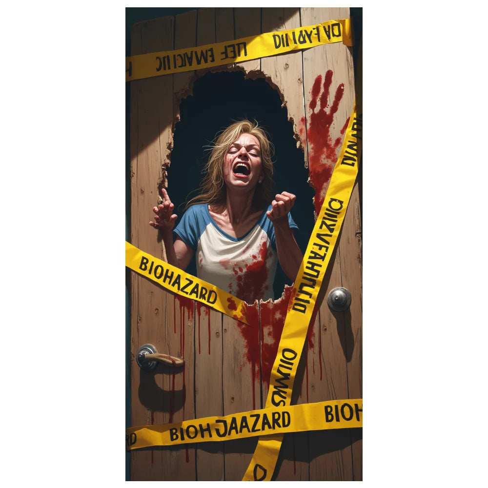Halloween Door Decorations Horror Moon Night Dead Tree Scary Cemetery Pumpkins Door Cover Banner Halloween Front Door Porch Back