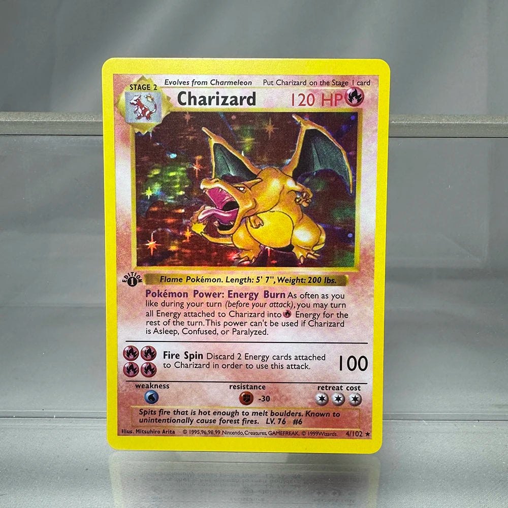 1996 Pokémon 1st Edition Base Set Single Flash Cards Shining Charizard Lugia Wigglytuff Game Collection Cards PTCG Proxy Cards