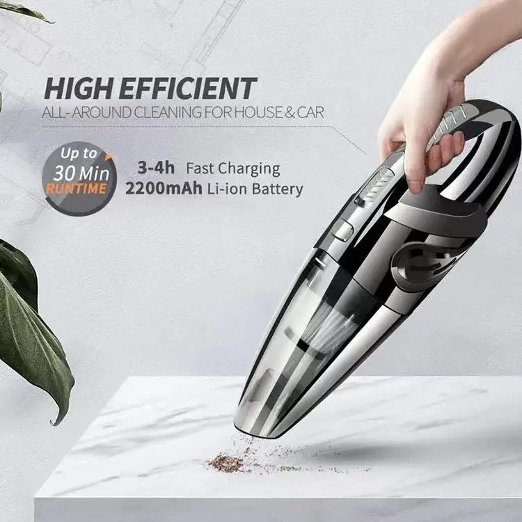 Portable Car Wireless Vacuum Cleaner Powerful Suction Rechargeable Handheld Vacuum Cleaner Quick Charge for Car Home Pet Hair
