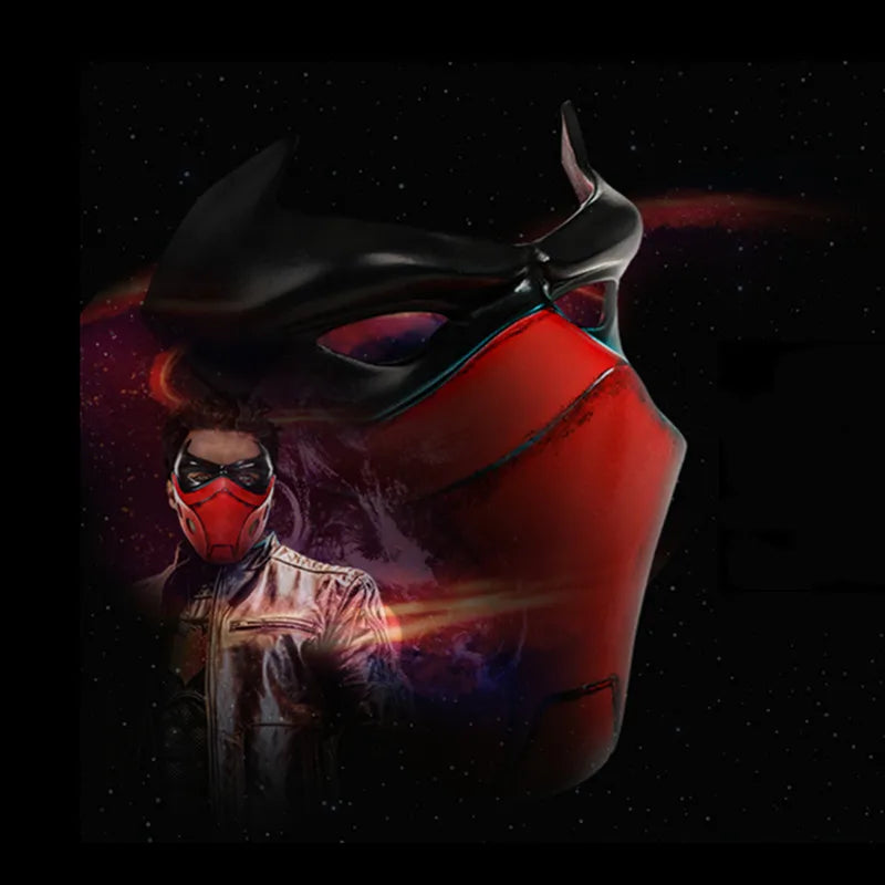 Cafele Jason's Helmet Deluxe Red Hood Mask 2022 Stunning Art Collection Jason Todd Resin Helmet Halloween Cosplay Props