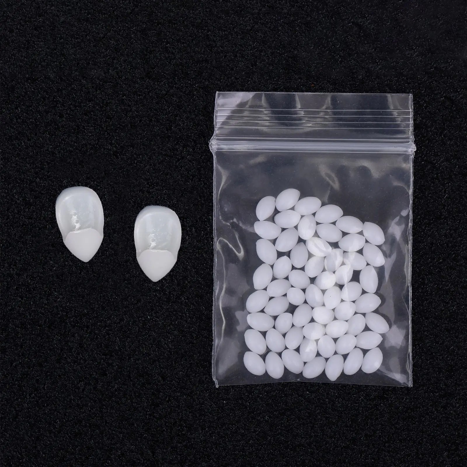 1 Pair Halloween Vampire Teeth Fangs Dentures Prop Party Costume DIY Cosplay Props Decor False Teeth Resin Fangs With Solid Glue