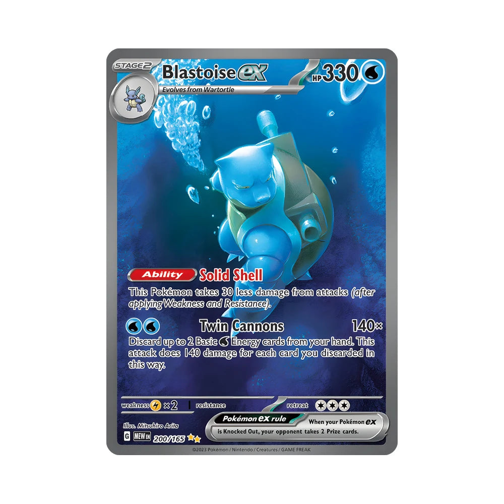 10PCS/set Pocket Monsters Card 151 Series EX Charizard Venusaur Blastoise PTCG SAR Scarlet Violet Animation Collection Card
