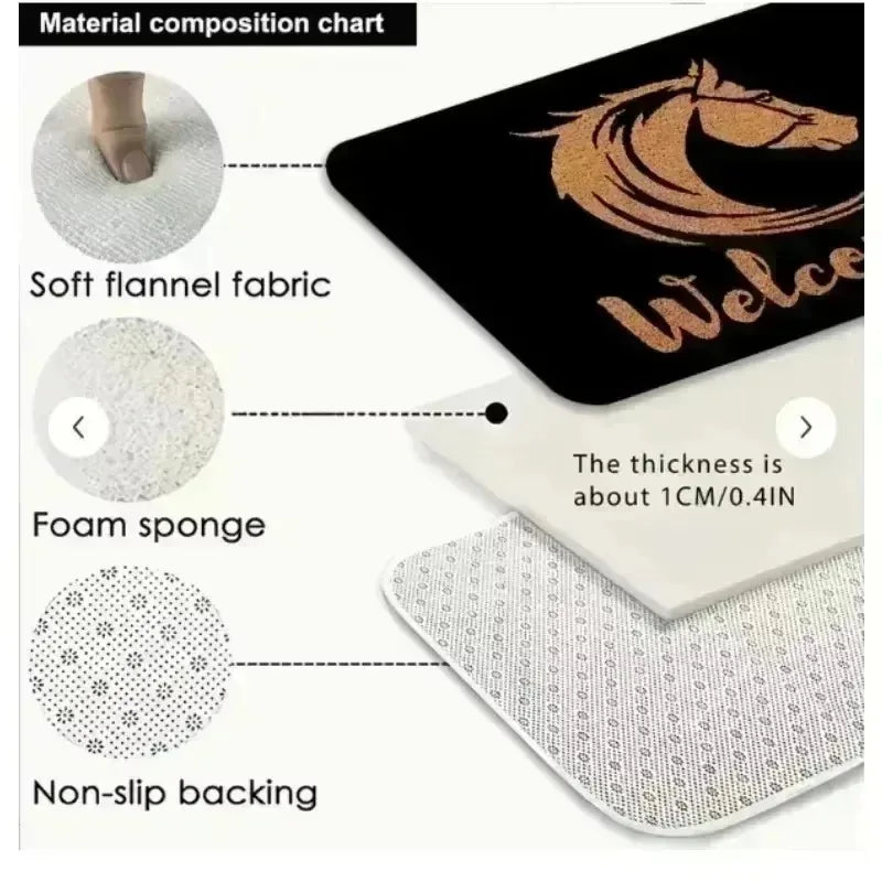 MINISO Disney Halloween Pumpkin Floor Mat Doormats Home Carpet Foot Mat Bathroom Absorbent Mats Mats Home Decor Supplies Carpets