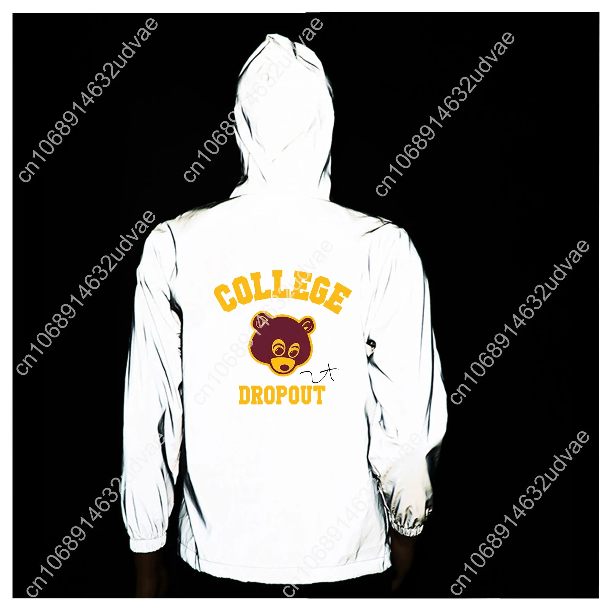 Kanye West Reflective Jacket Mens Womens Coat Hooded Windbreaker Runing Pocket Jackets Cycling Hiking Zipper Customized Hoodie
