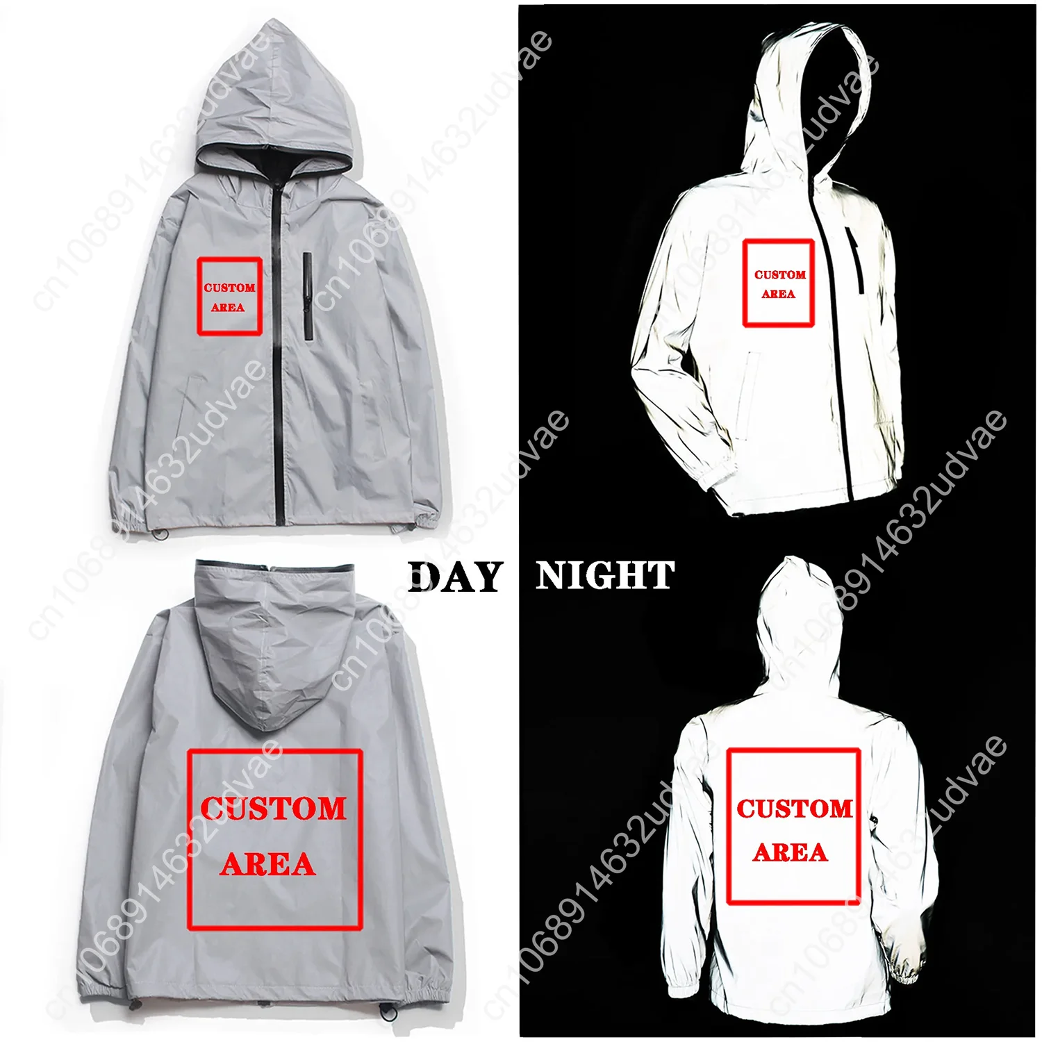Kanye West Reflective Jacket Mens Womens Coat Hooded Windbreaker Runing Pocket Jackets Cycling Hiking Zipper Customized Hoodie