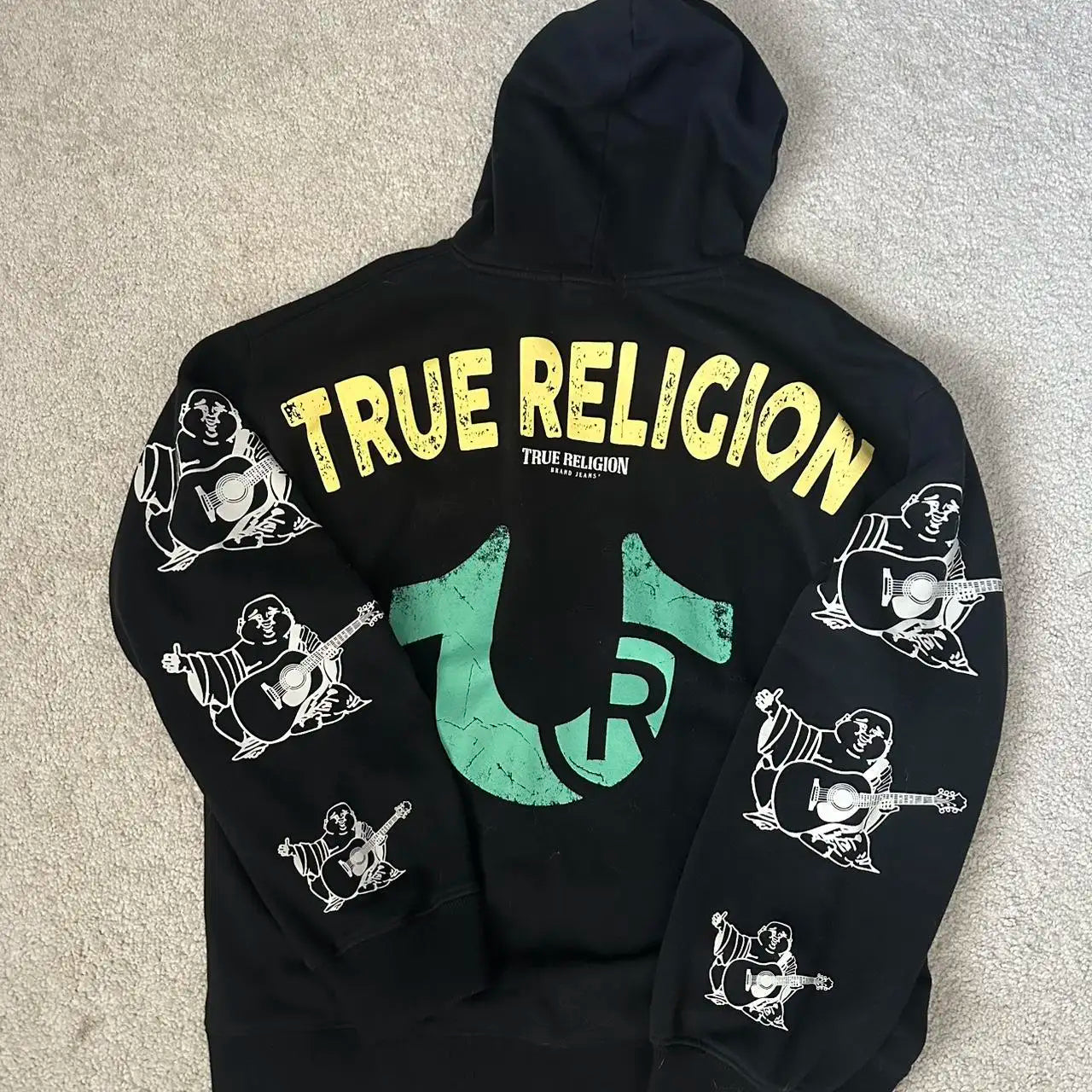 Hip Hop Buddha Graphic Black Hoodies Drawstring Cotton Mens Womens Harajuku Oversize Hoodie Sweatshirt Casual Jacket Y2K Clothes
