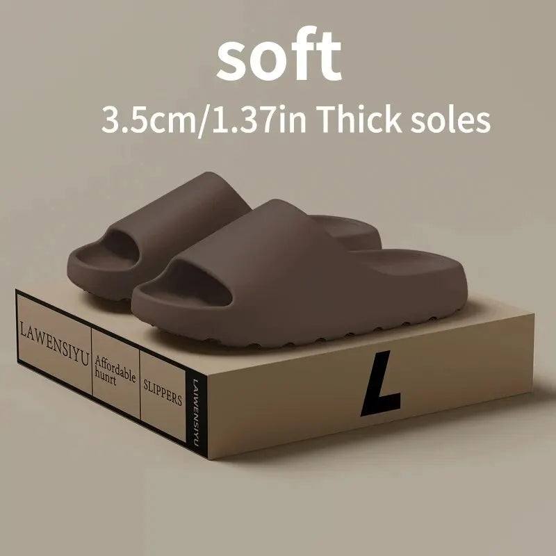 Coconut EVA Soft Thick Soled Slippers Women's Summer Fashion Wear Slippers Home Shower Sandals Men's Beach Shoes Slides