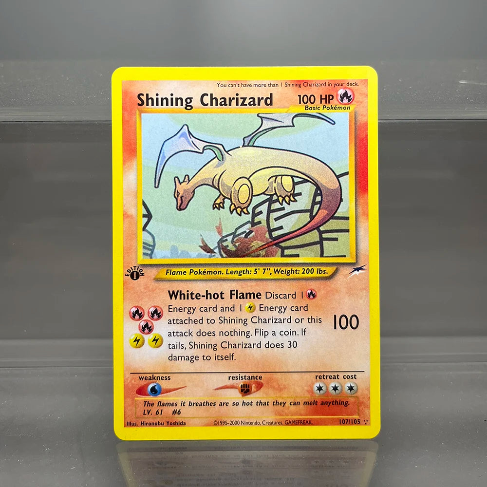 1996 Pokémon 1st Edition Base Set Single Flash Cards Shining Charizard Lugia Wigglytuff Game Collection Cards PTCG Proxy Cards