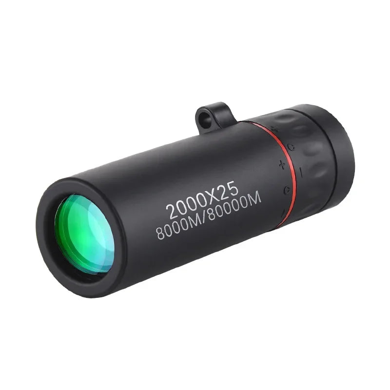 Outdoor 2025 2000X25 HD Monocular Telescope, Compact Portable for Travel, Hiking, Fishing, Camping, Stargazing, Concerts & Bird