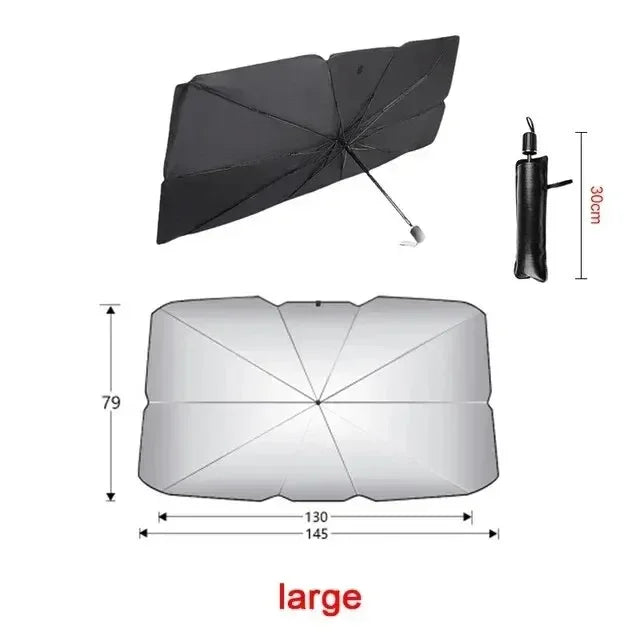 Folding Car Sunshade Umbrella for Windshield Mesh sunshade side window Summer UV Protection Parasol for Car Window Easy Storage