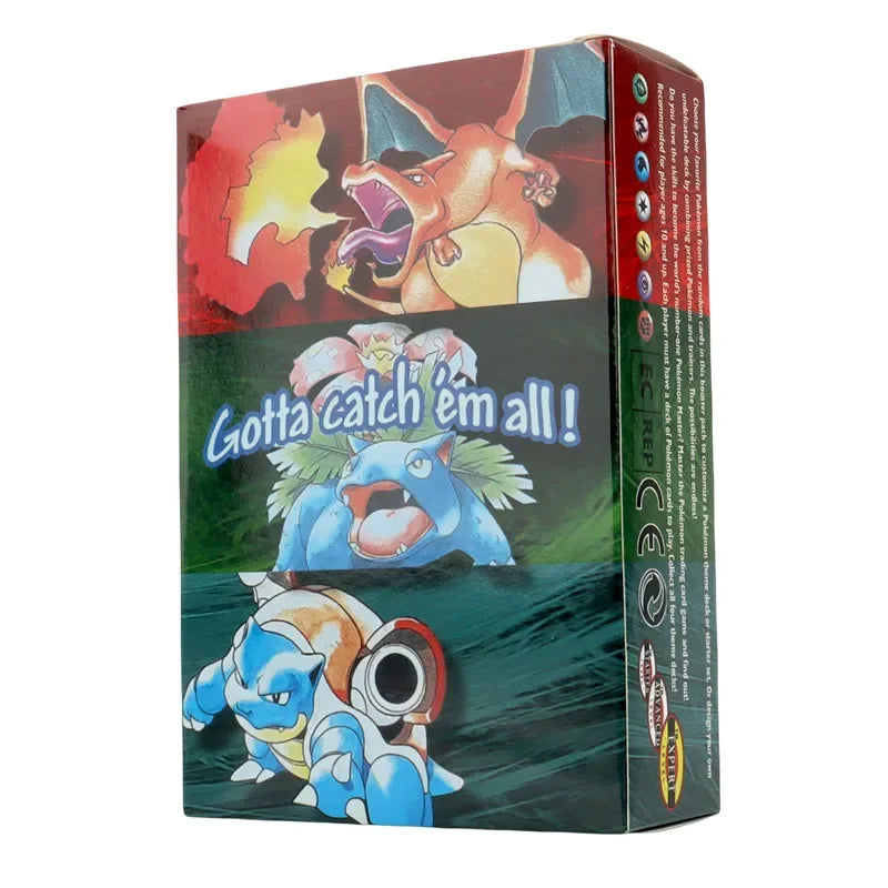 151Pcs 1996 first generation Pokémon card Charizard Pikachu Mewtwo Blastoise Collecting card toys English version