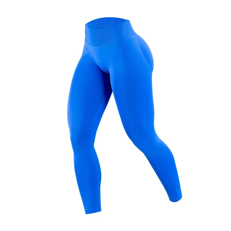 Women Three Waist Gym Yoga Pants High Waist Peach Buttocks Solid Color Tight Fitting Sports Leggings Yoga Exercise Pants