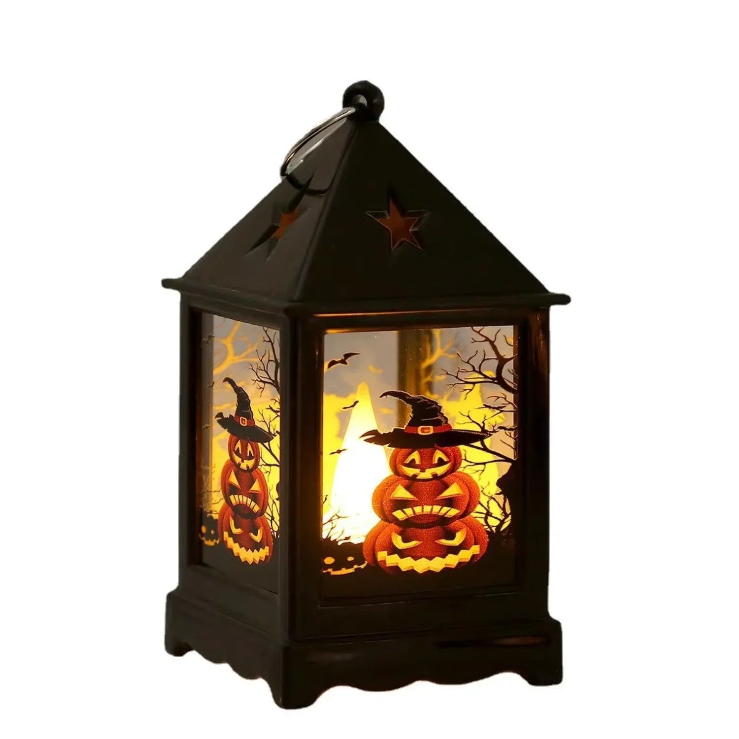2023 New Products Halloween Wind Lamp Night Light LED Ghost Festival Electronic Candle Light Lantern Candlestick