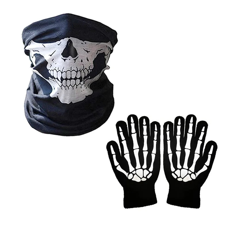 Adult Witch Halloween Cloak Skull Mask Costumes Vampire Hooded Cosplay Costume Scary Grim Reaper Dress Up Prank Horror Costume